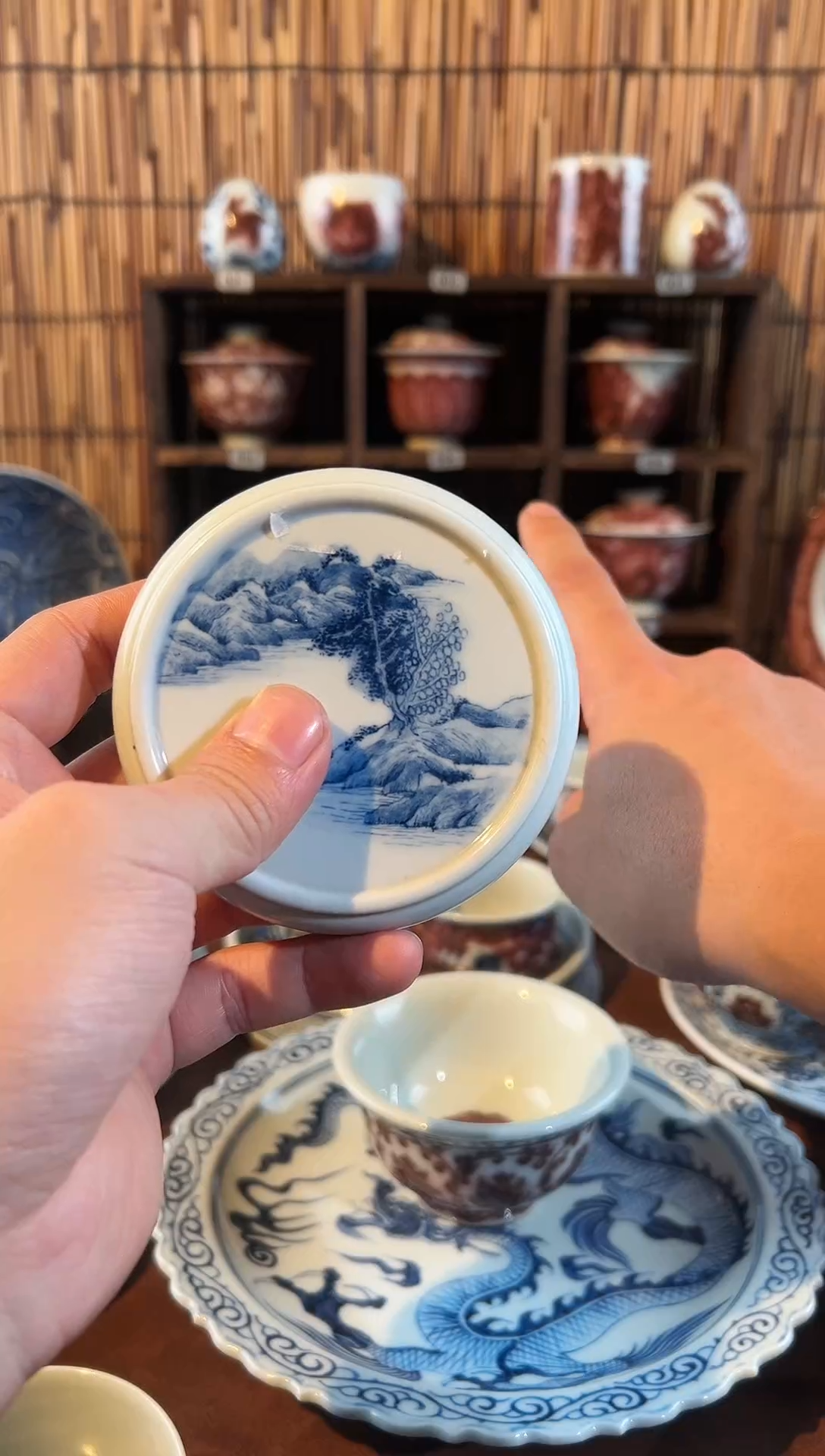 【闪购商品】天禄言瓷山水盖置矿点微瑕