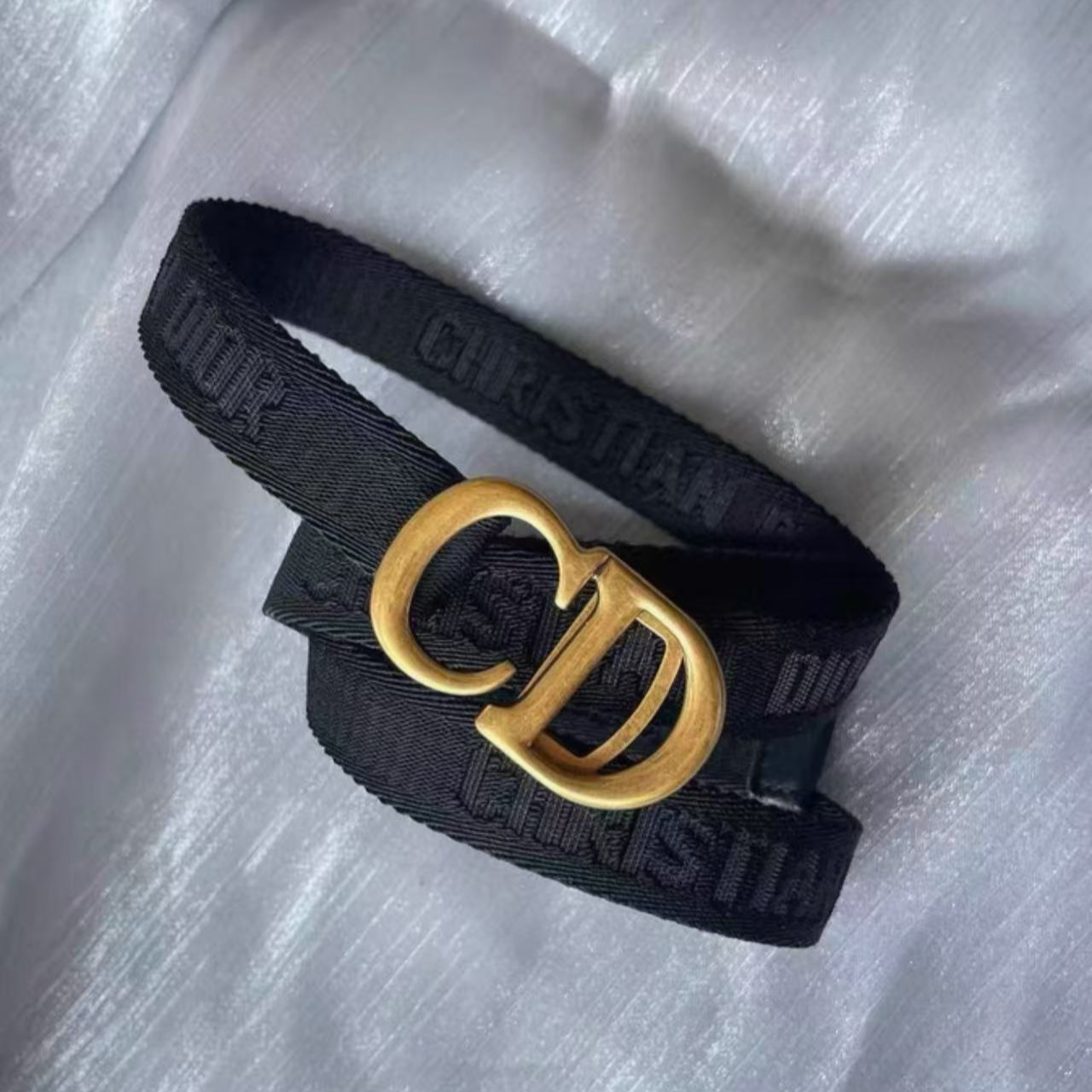 99新 DIOR/迪奥 刺绣帆布腰带s012
