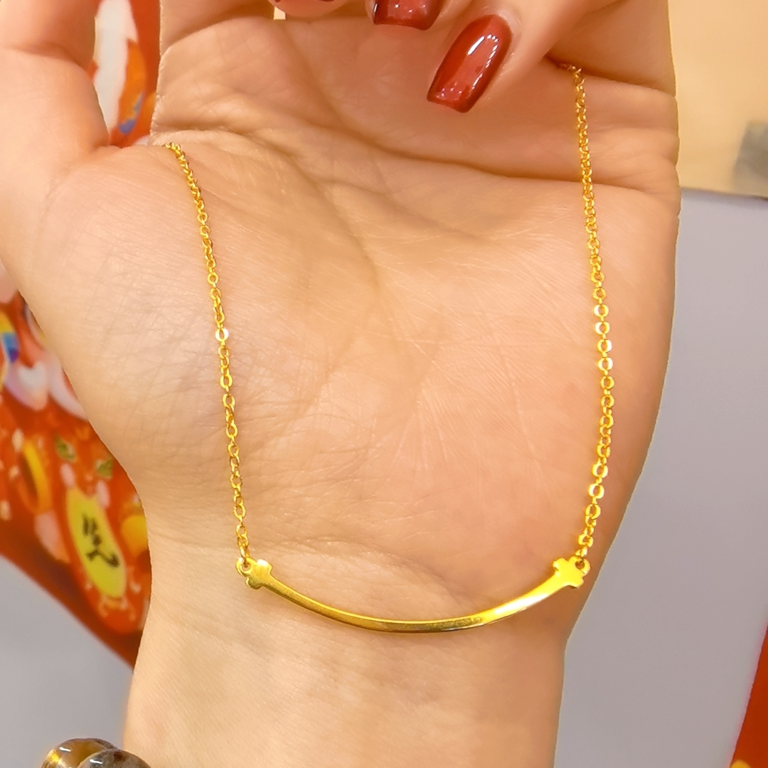 足银银制品 大笑脸套链