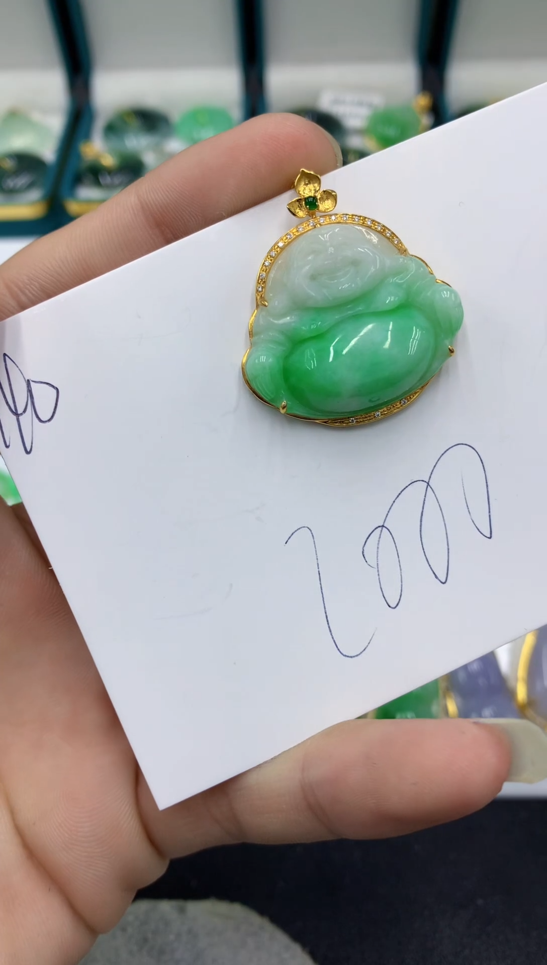 【闪购商品】翡翠颈饰18K金镶嵌翡翠