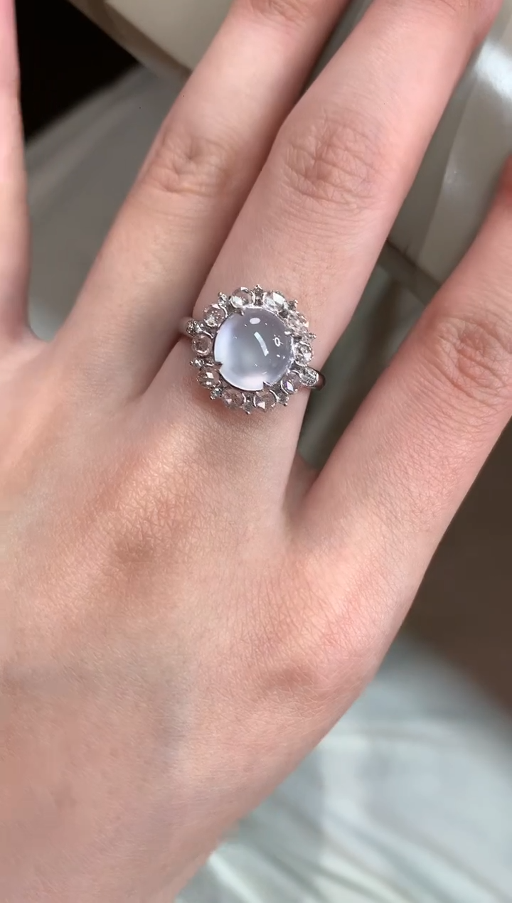 【闪购商品】翡翠戒指18K金镶嵌A708|16800