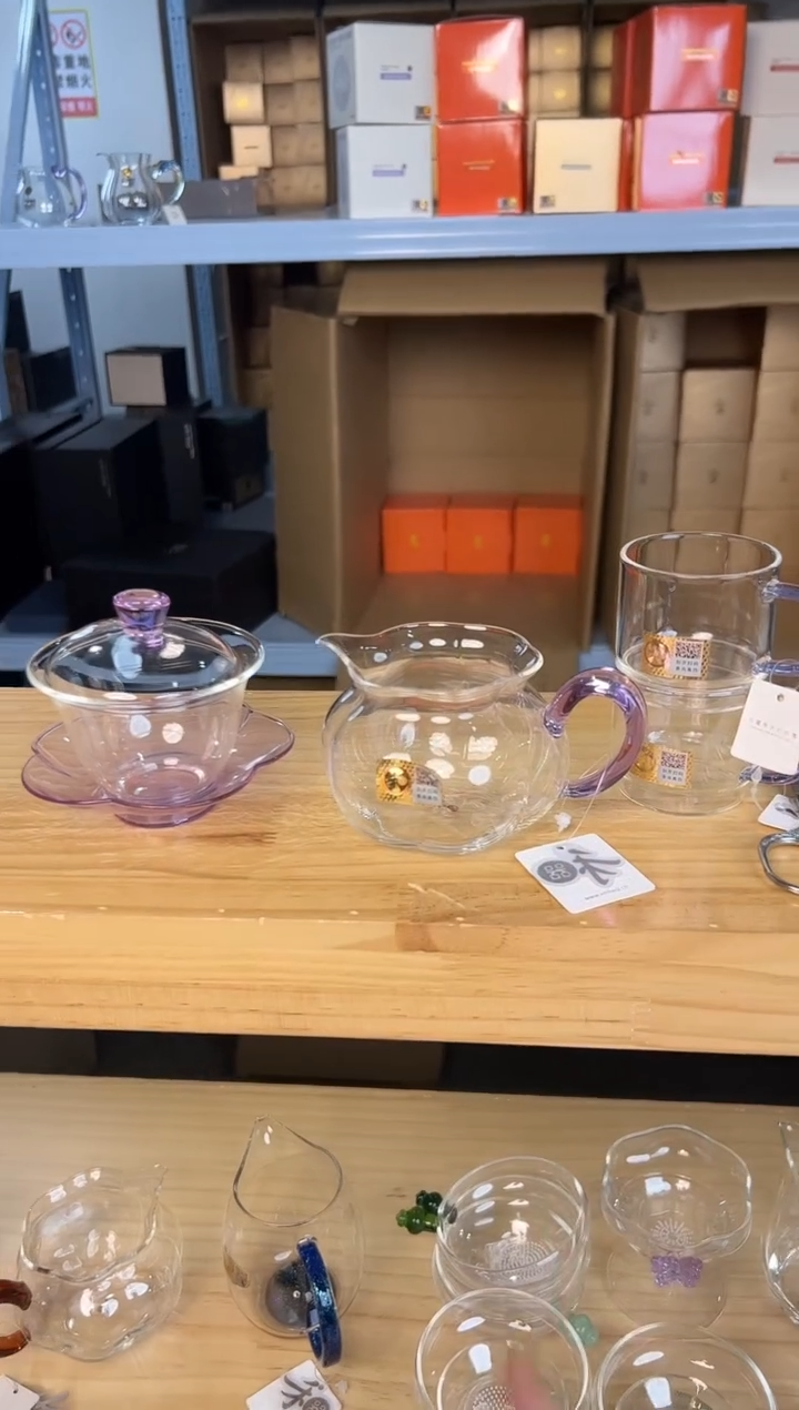 咏荷+纳福+逸杯一对 浅紫+茶剪