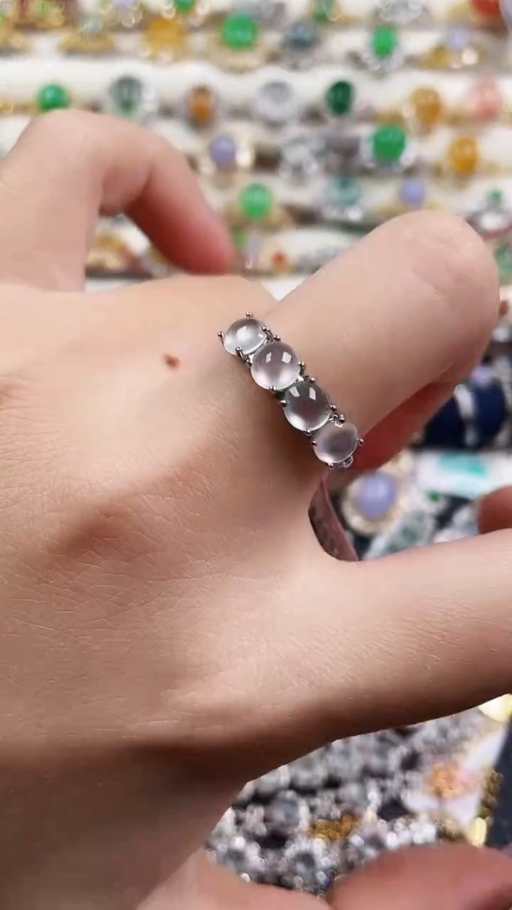 银S925镶嵌戒指翡翠105