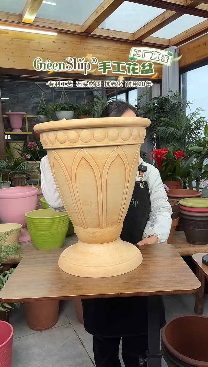 40*50/10H40/象牙色手工浮雕纹理强体冠军杯