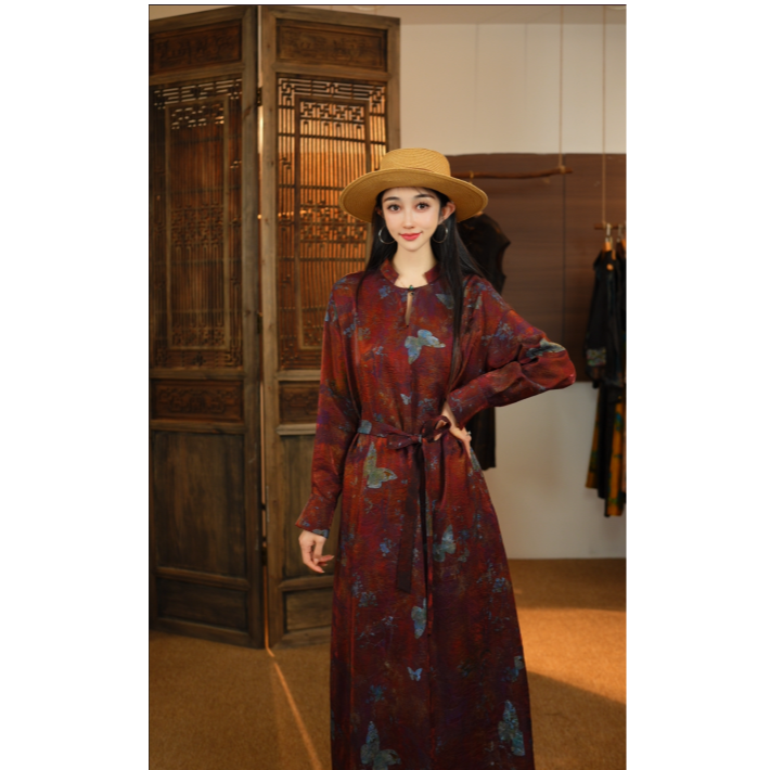 【云纱芳华】新中式秋冬季专柜高端定制国风仙女裙