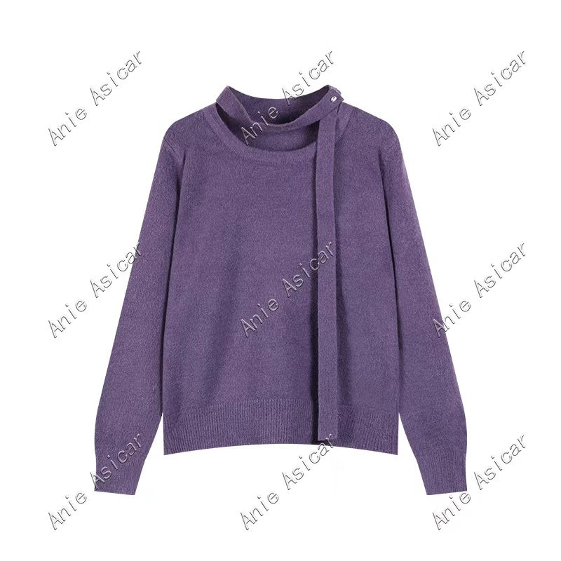 9131 洋气长袖针织衫女秋冬季新款时尚显瘦百搭气质减龄上衣