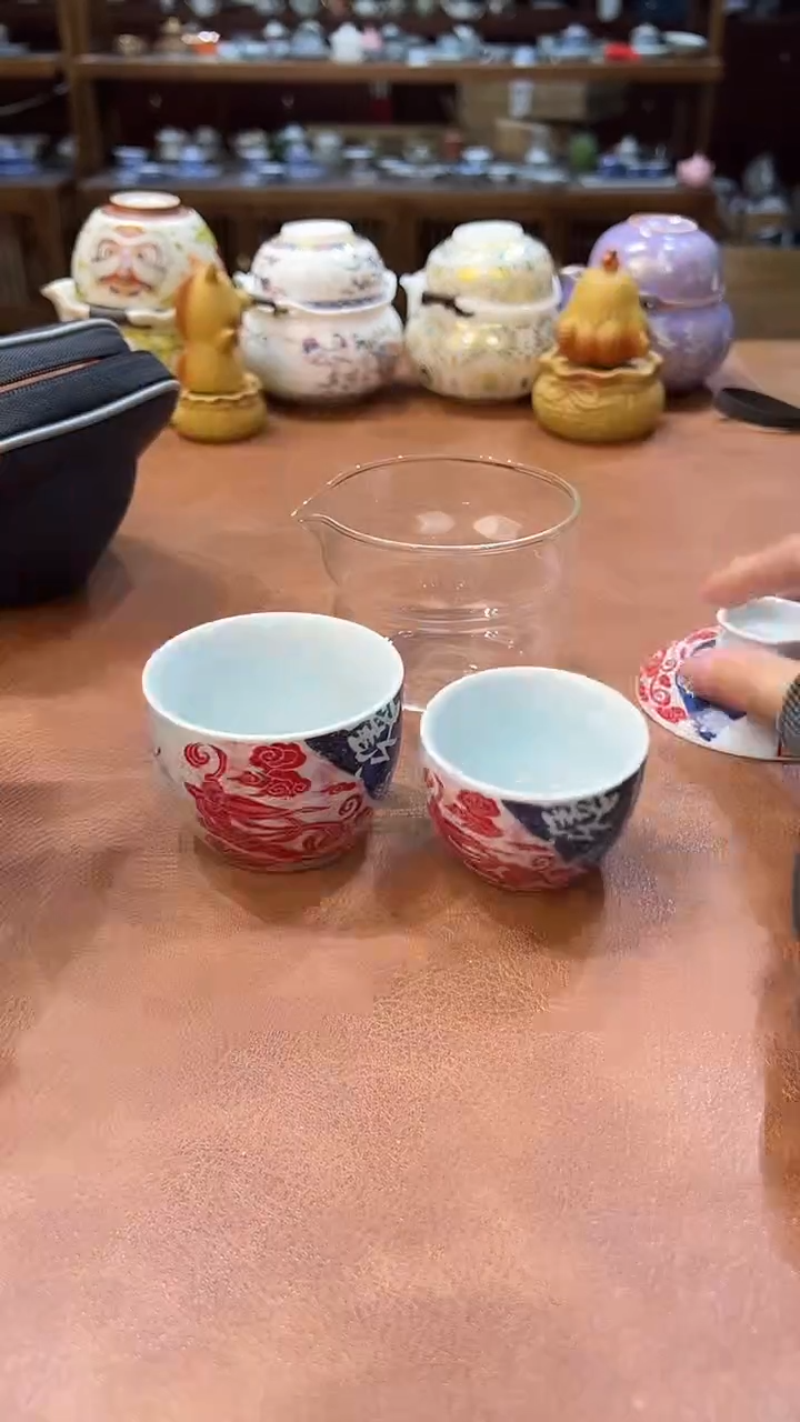 真的很便宜会开片的旅行茶具