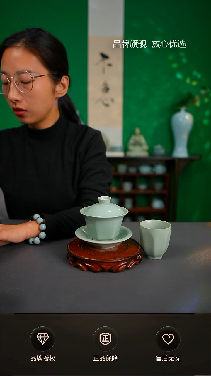 【闪购商品】仿古六方盖碗不完美 送主人杯