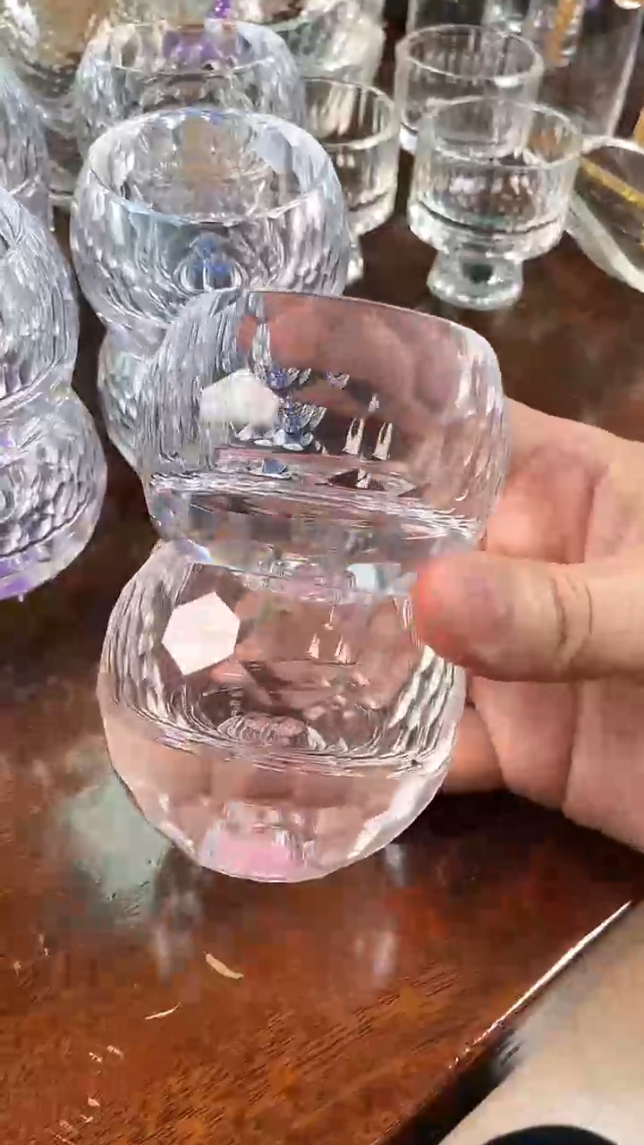 【闪购商品】玺宴新款水晶球形茶碗粉钻2个装