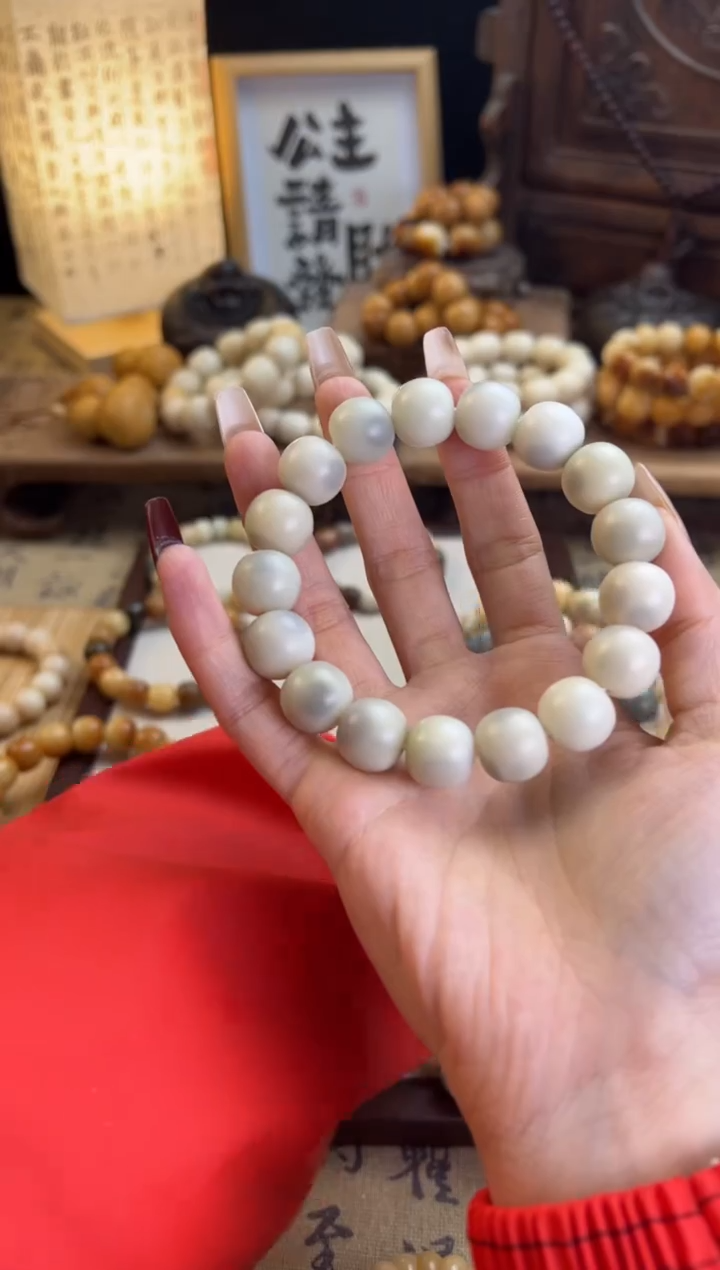 【闪购商品】菩提根/象牙果手串卡14紫眼睛飘花胖苹果珠手串