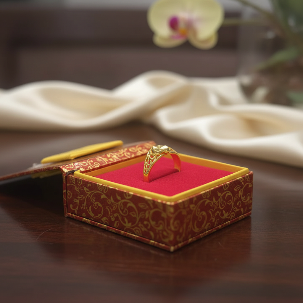 铜合金戒指 女金色活口指环中式时尚调节戒指可调节素款首饰时尚