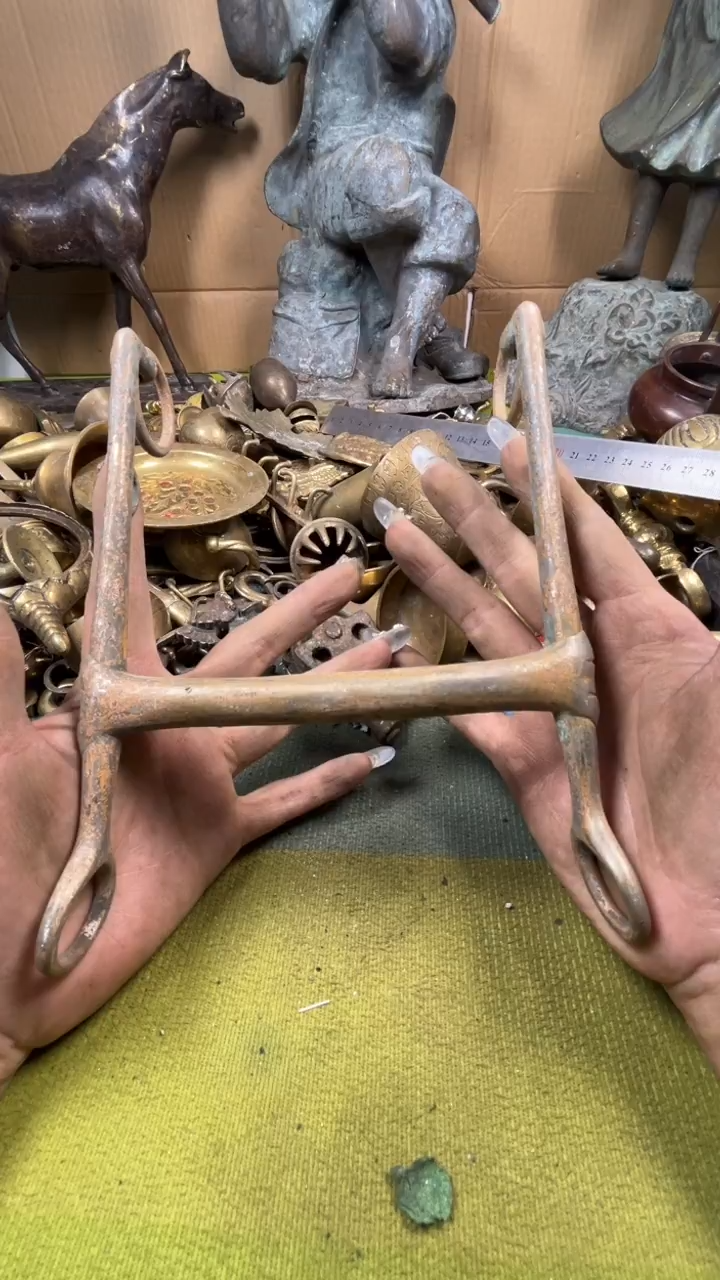 银*叶亿锦铜回流铜器摆件79