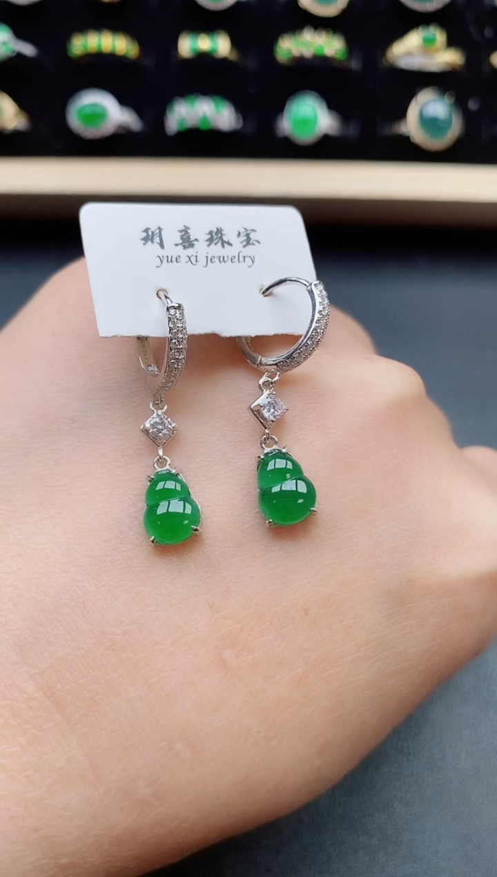 【闪购商品】翡翠银S925镶嵌戒指3213