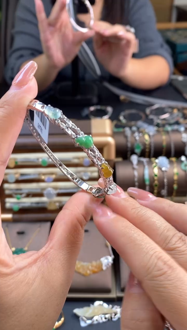 颈饰银S925镶嵌翡翠16781