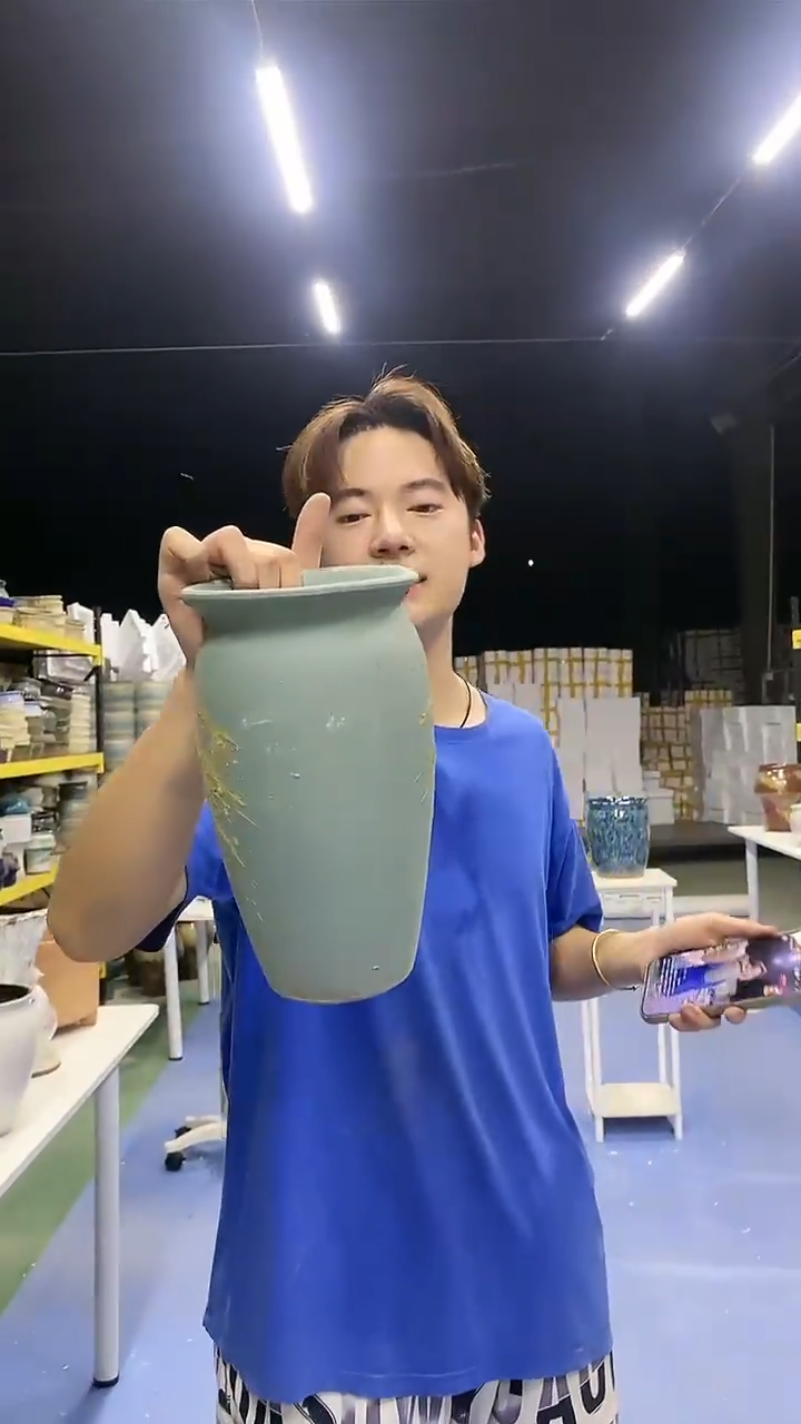 宜兴紫砂粗陶花盆