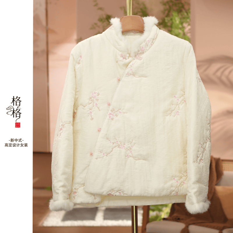 《 胡桃记-棉服》2025年秋冬刺绣简约加厚时尚感减龄显瘦休闲气质