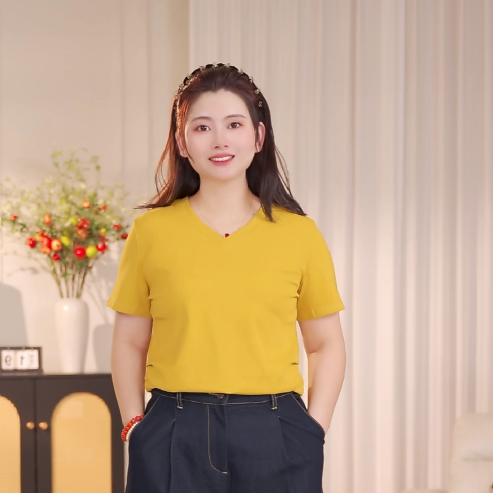 夏季新款夏日清凉一下衣服气质女棉T微胖MM专属显瘦修身棉T恤F590