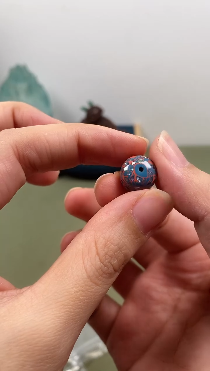 大漆螺钿老型珠锁骨链粉韵款