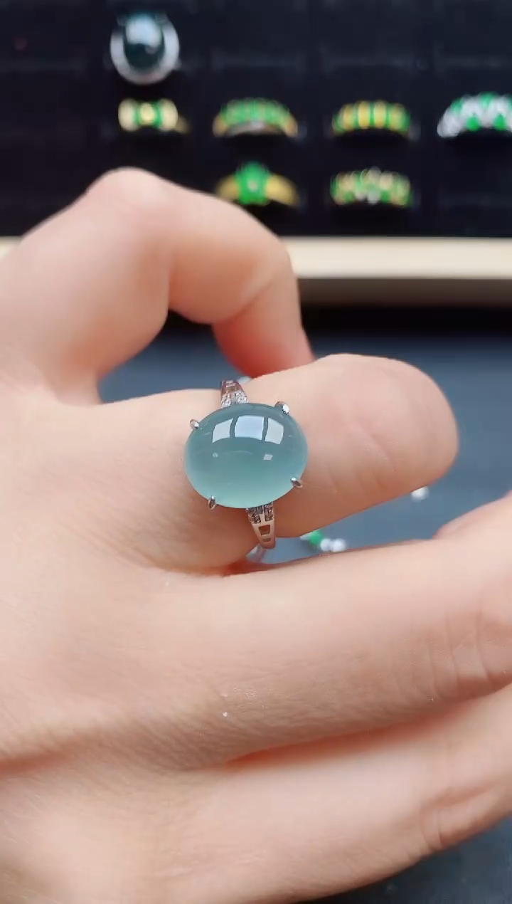 【闪购商品】翡翠戒指银S925镶嵌21321