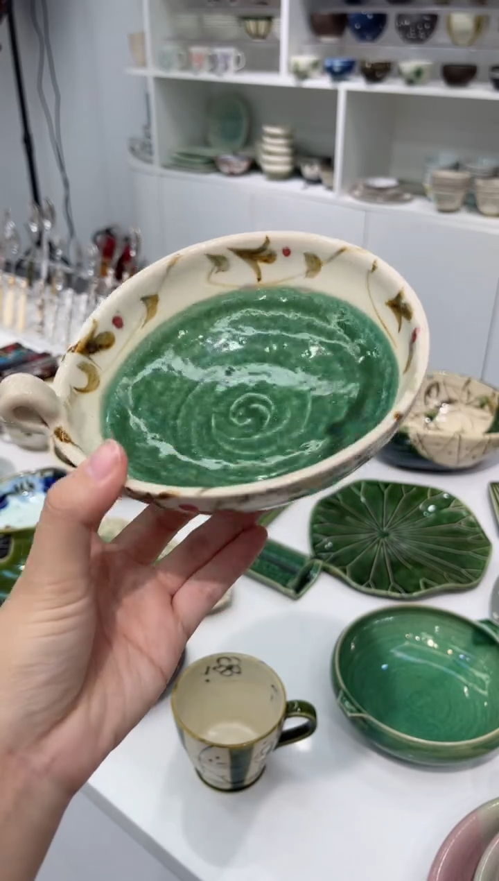 【闪购商品】瓷片织部陶味手付钵