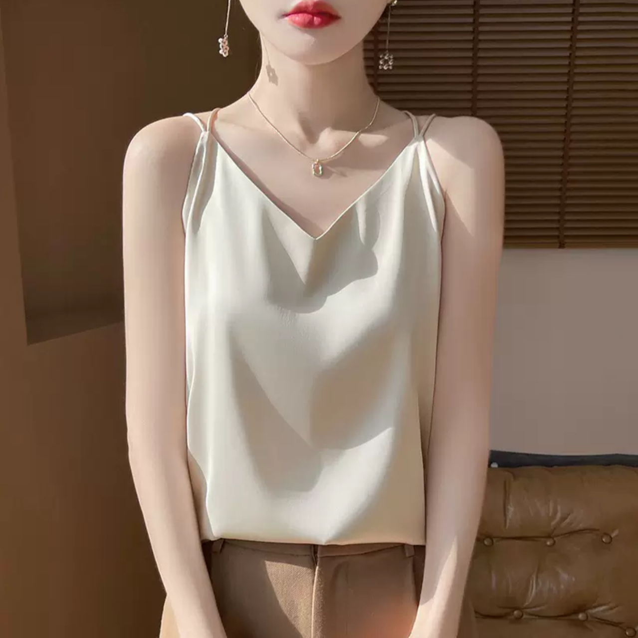 性感大码御姐纯欲蕾丝网红吊带背心女6018