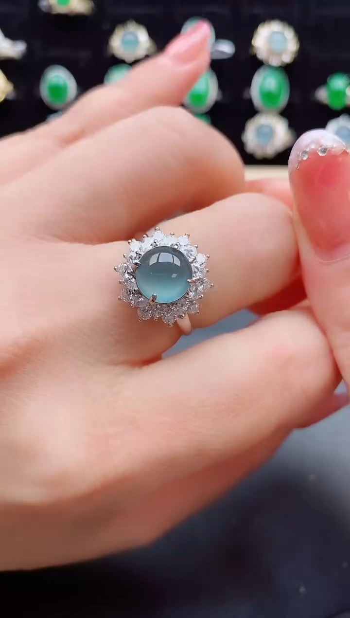 【闪购商品】翡翠戒指银S925镶嵌11111111