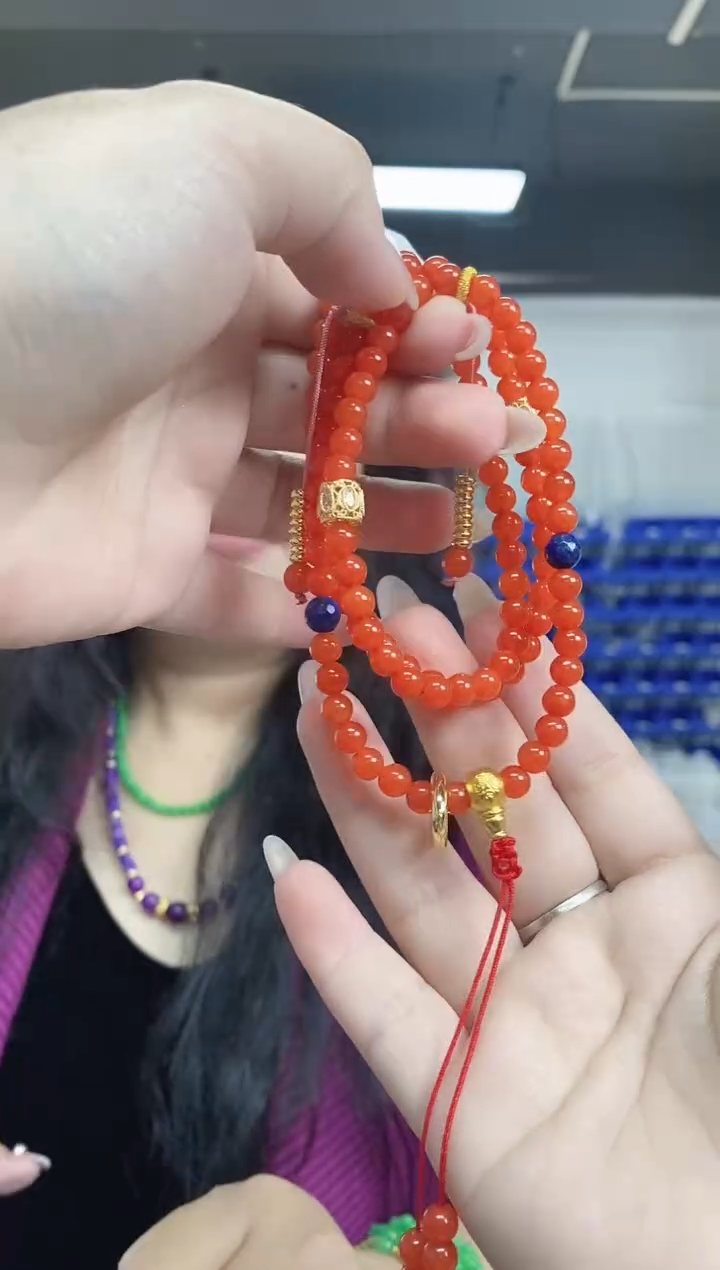 【闪购商品】南红玛瑙项链未镶嵌多样性发其一颜色微差