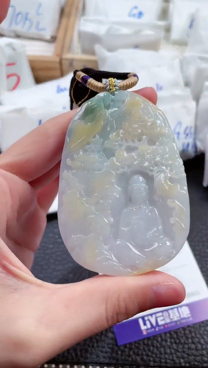 【闪购商品】翡翠颈饰未镶嵌00007017素衣观音