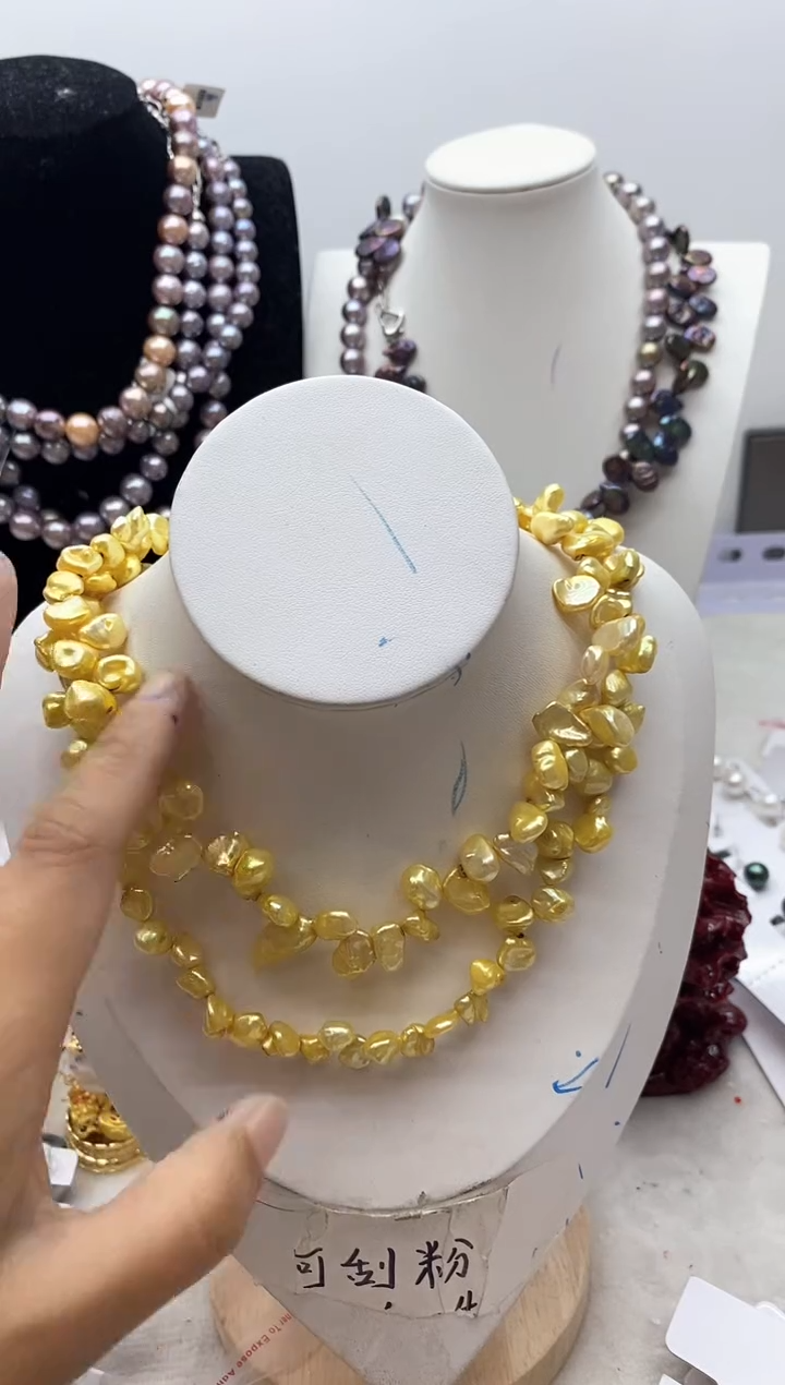 【闪购商品】淡水珍珠颈饰钛钢67