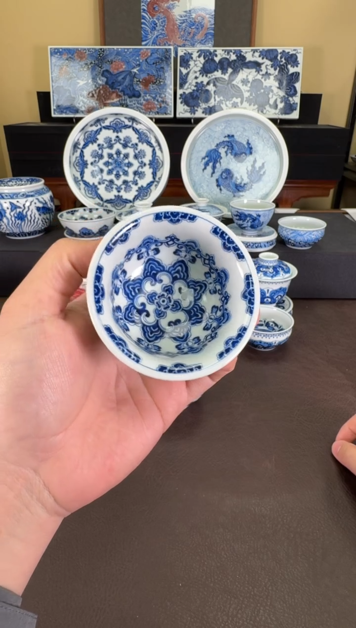 【闪购商品】羿器窑星空宝相纹小压手杯