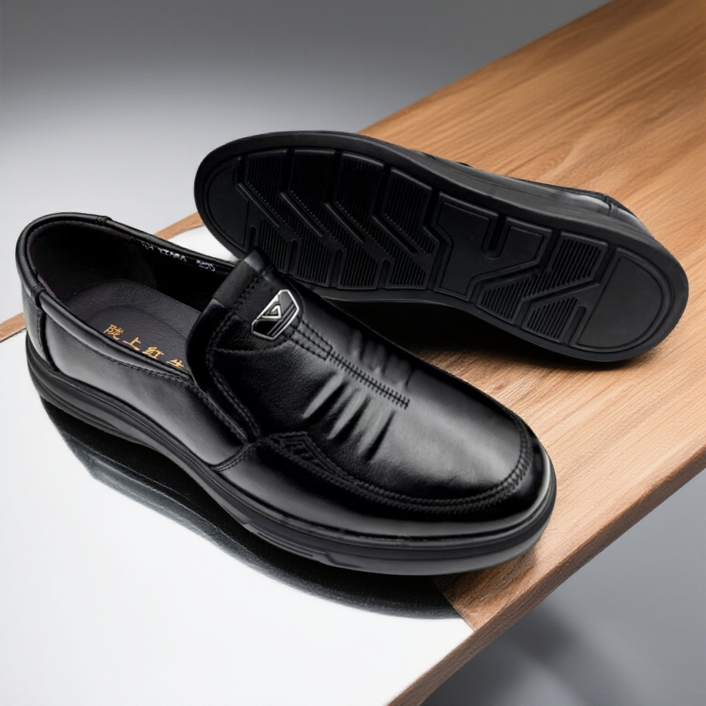 陇上红牛男士真皮加绒百搭软底休闲商务休闲皮鞋男款皮鞋66259-1