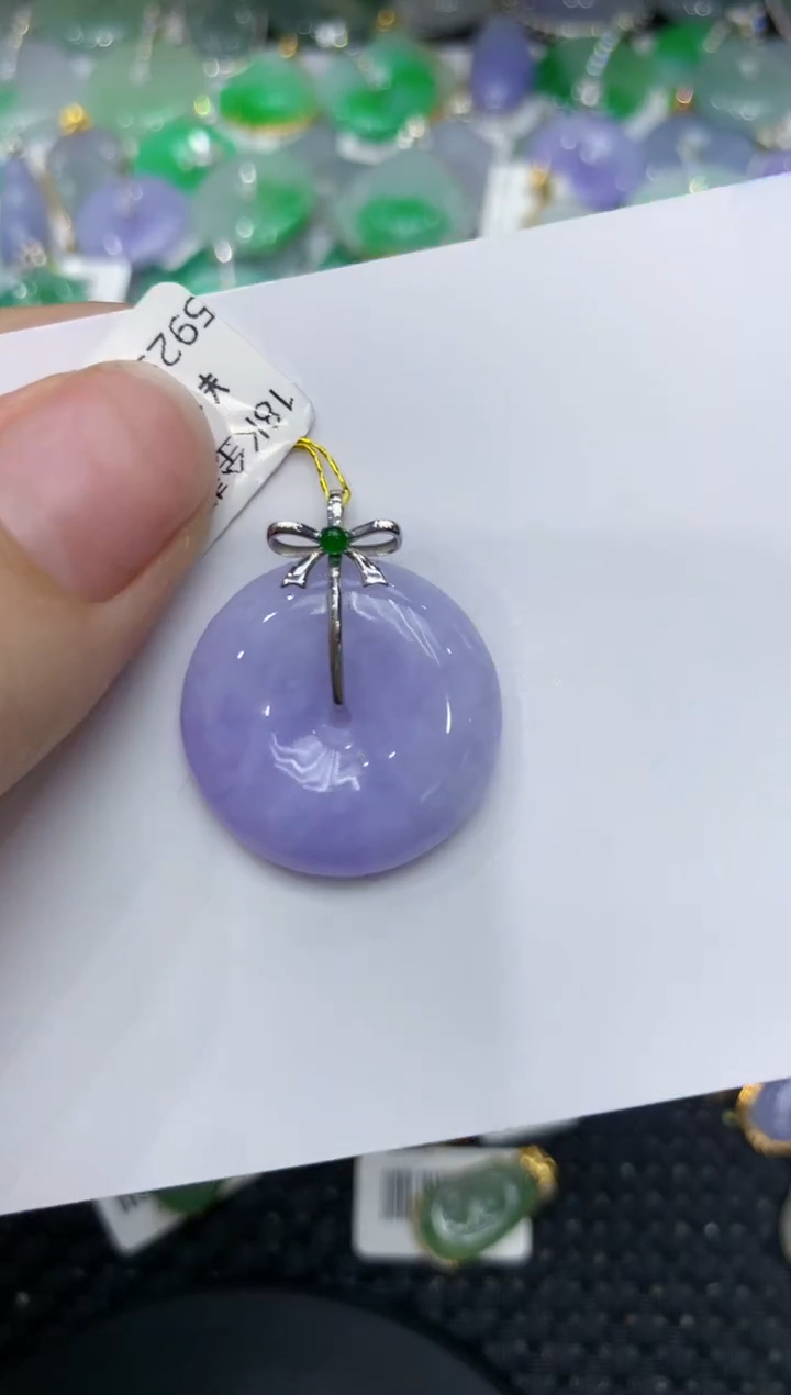 【闪购商品】翡翠颈饰18K金镶嵌1111111111