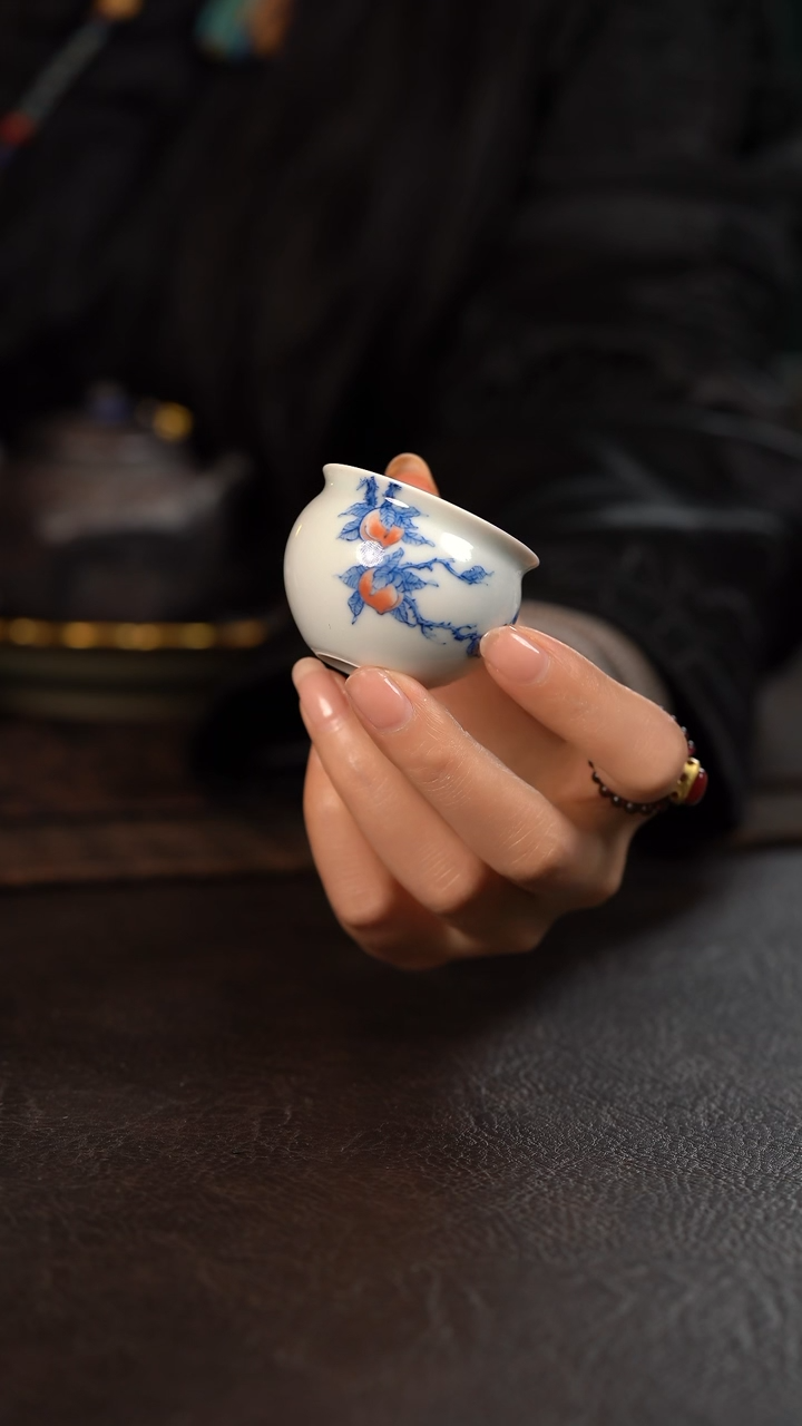 【闪购商品】杯聚澜堂寿桃小缸杯