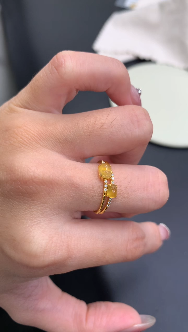 18K金镶嵌定制翡翠48小时鉴赏期 退货不扣服务费