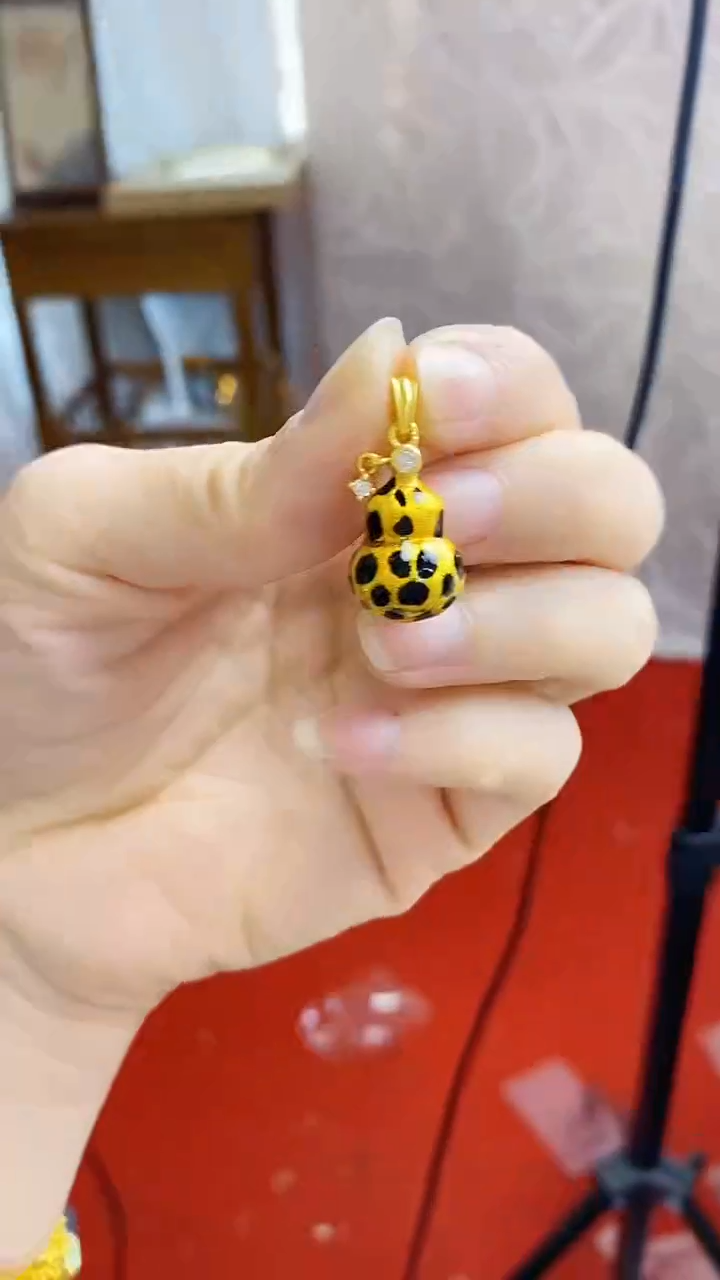 合金无035豹纹葫芦吊坠