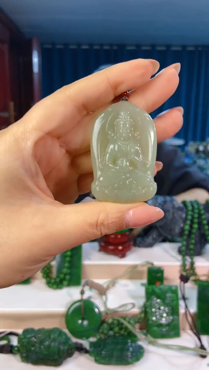 和田玉未镶嵌挂件1