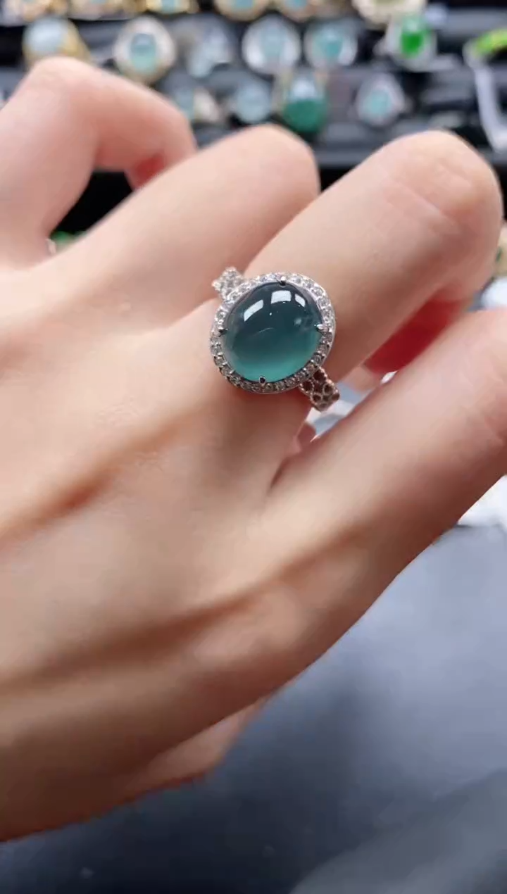 【闪购商品】翡翠戒指银S925镶嵌1111