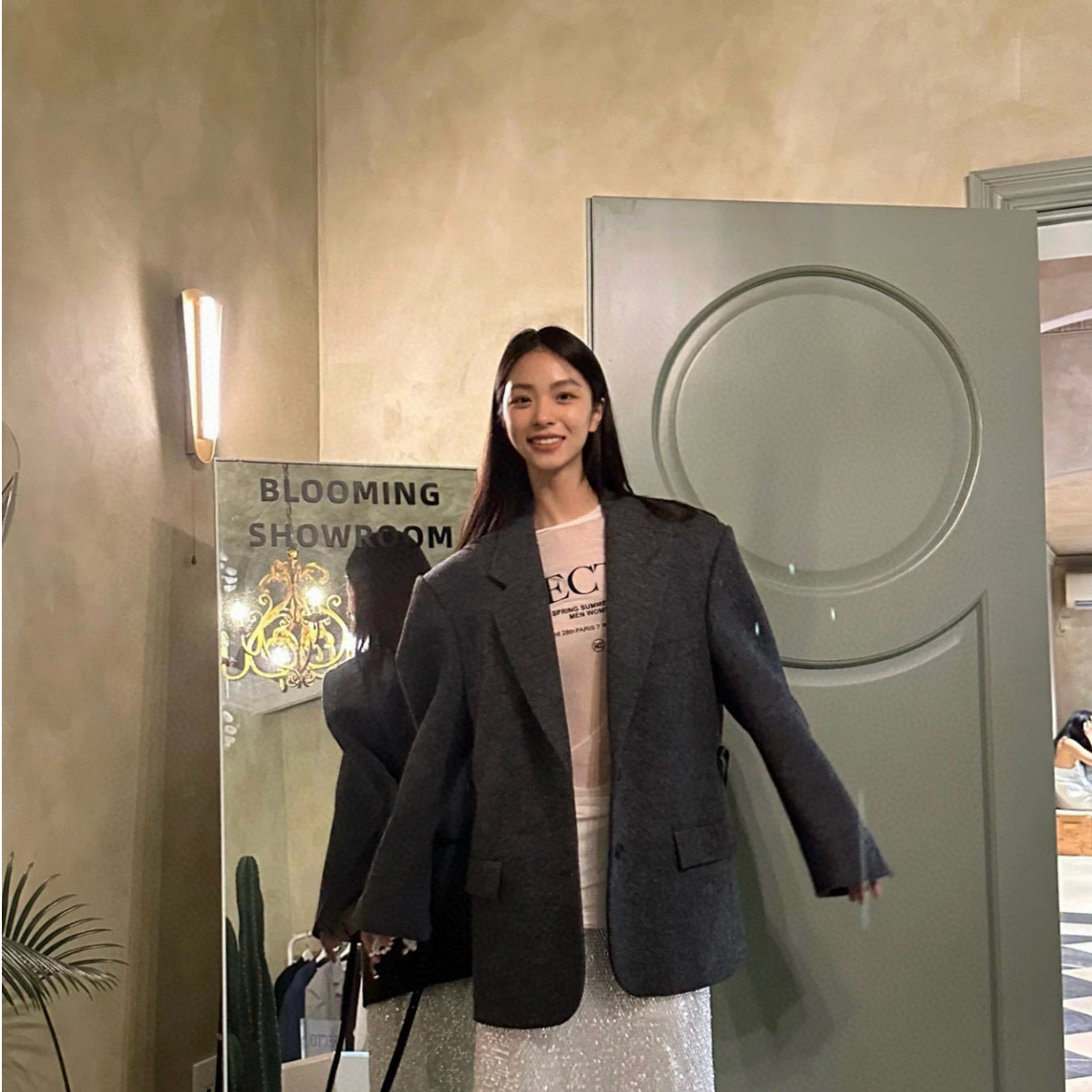 99新 Brunello Cucinelli/布鲁内洛·库奇内利 BC灰色西装/尺码36