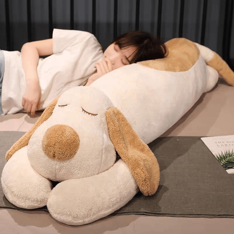 【白色】全长1.3米趴趴狗公仔娃娃毛绒玩具狗狗玩偶可拆洗大娃娃