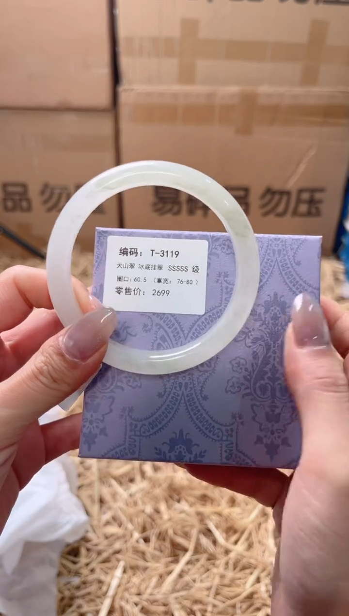 未镶嵌手镯石英质玉T-3119