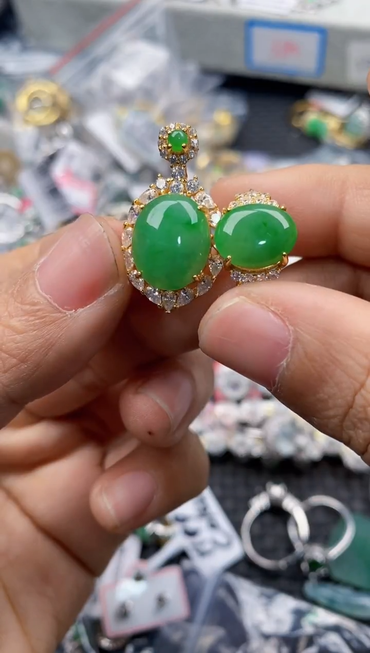 银S925镶嵌戒指翡翠777      4