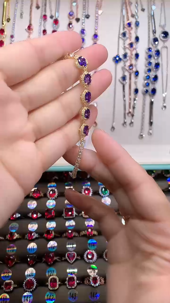 【闪购商品】水晶手链银S925镶嵌金色