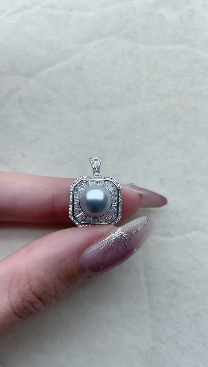 【闪购商品】海水珍珠吊坠银S925镶嵌126