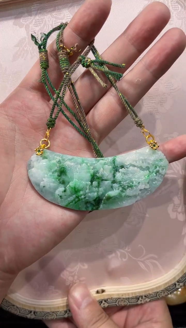 翡翠合金吊坠(赠链)代编织
