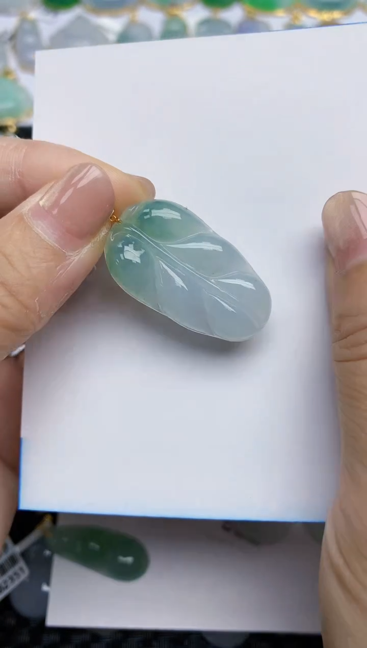 【闪购商品】翡翠颈饰18K金镶嵌天然A货翡翠 25