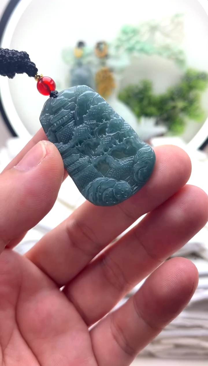 颈饰未镶嵌翡翠战*挂件【福利款】