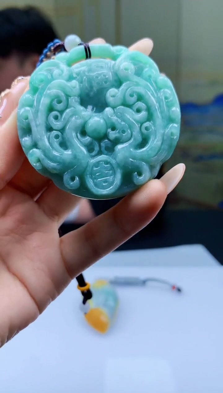 【闪购商品】定制翡翠未镶嵌5060ty-毛货挂件52