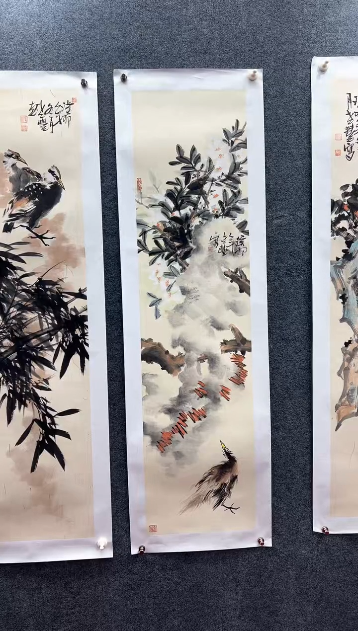 【闪购商品】国画丰海亮/四尺对开/花鸟