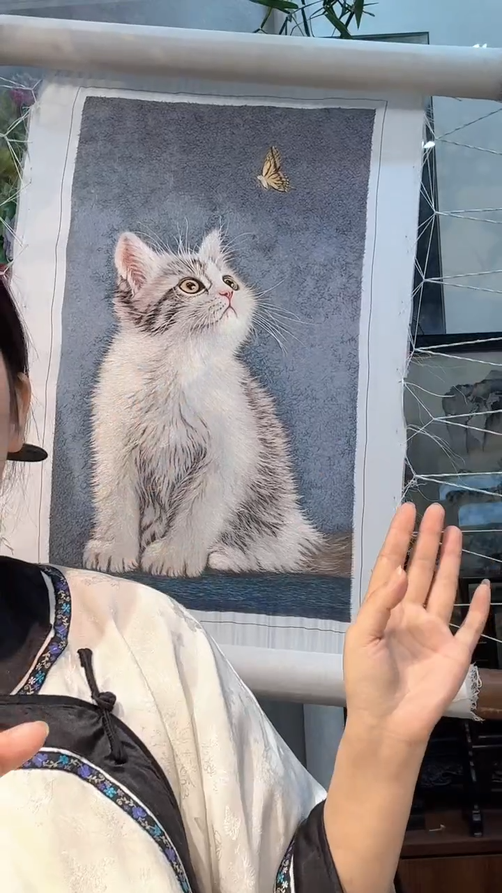 横款非遗刺绣手工装饰画绣片