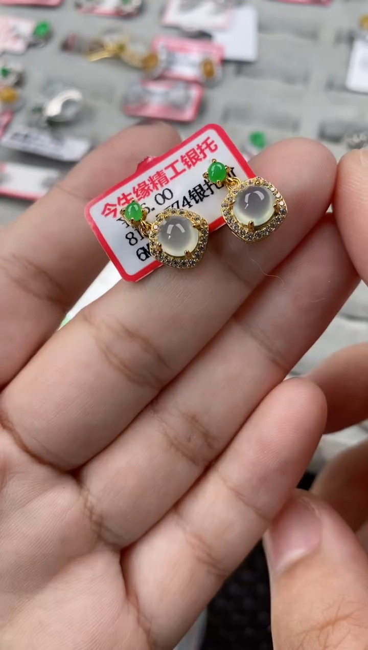 银S925镶嵌戒指翡翠22222   4